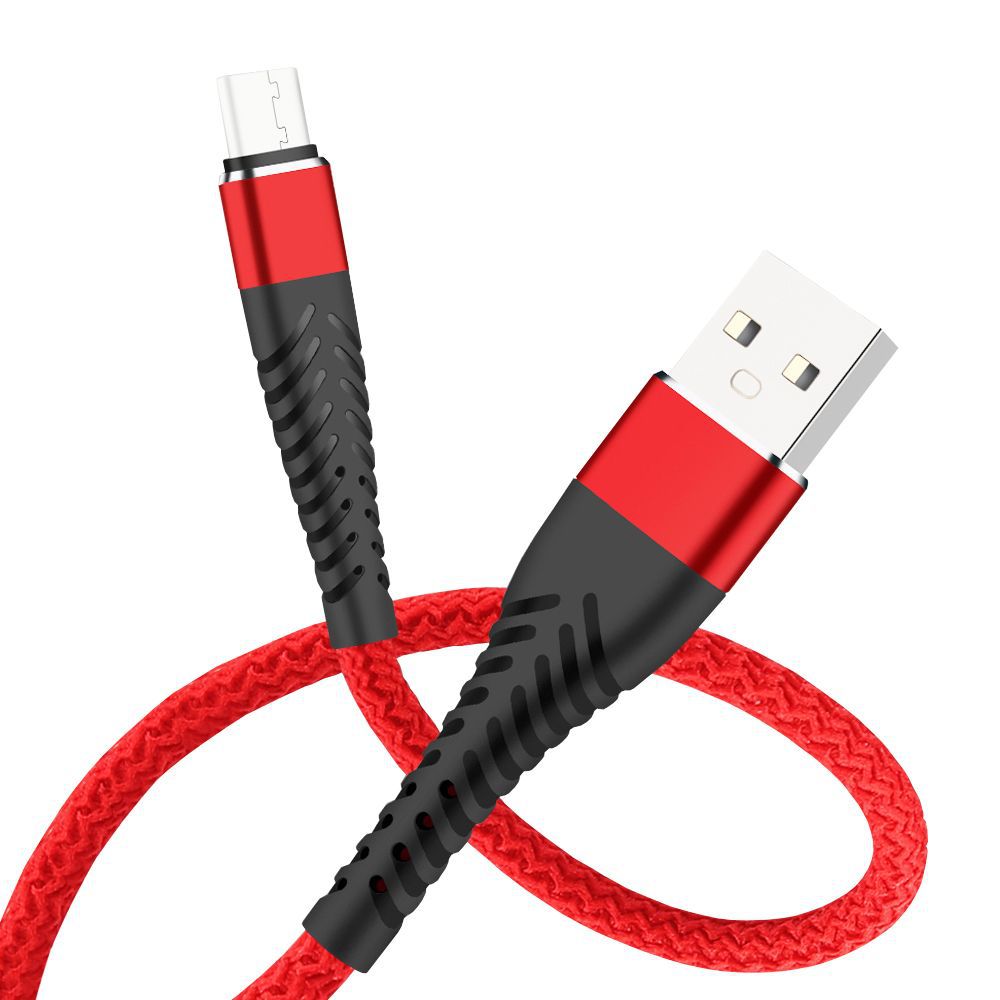 Long Tail Needle Through Braided Data Cable Suitable For Apple Android TypeC Mobile Phone Charging Cable 2.4A Fast Charging Cable