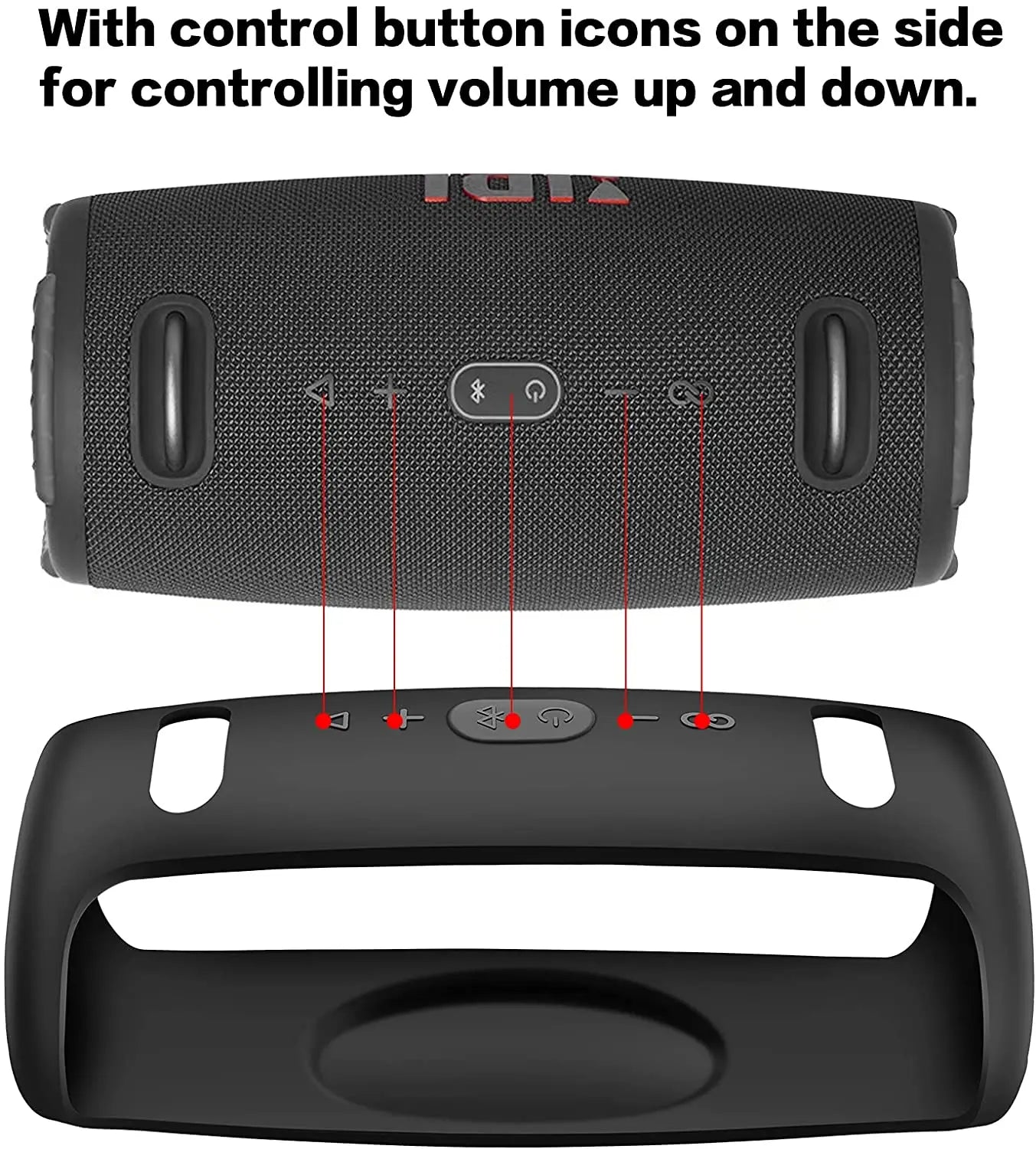 ZOPRORE Newest Travel Carrying Protective Soft Silicone Case for JBL Xtreme 3 Xtreme3 Bluetooth Speaker Bag Cover