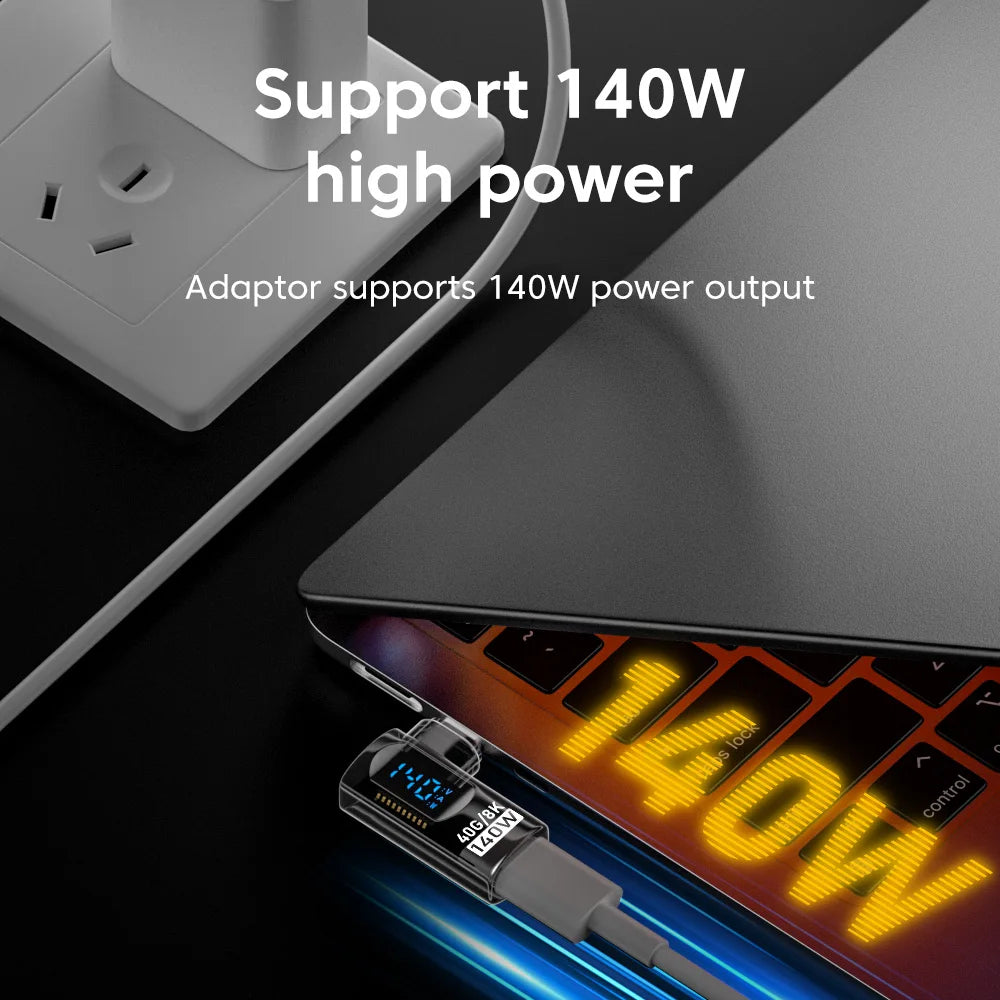 140W Digital Adapter USB Type C Fast Charging 40Gbps Data Transfer 8k@60HZ Screen Casting Connector for iphone 15 Samsung Xiaomi