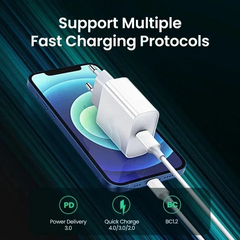 For PD 30W Charging For iPhone 14 Pro Max 13 12 mini 11 Fast Charger X XS XR 7 8 6 Plus SE 2020 Phone Accessories