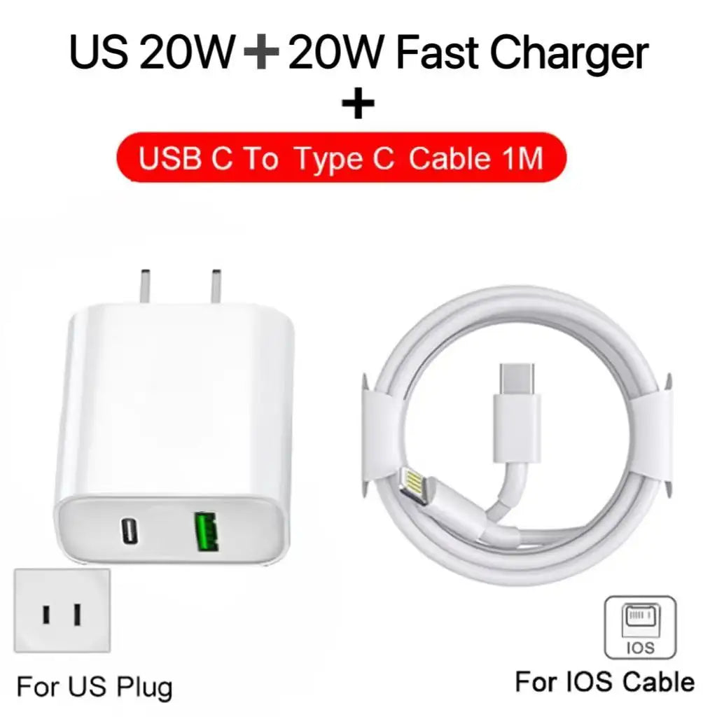 For PD 30W Charging For iPhone 14 Pro Max 13 12 mini 11 Fast Charger X XS XR 7 8 6 Plus SE 2020 Phone Accessories