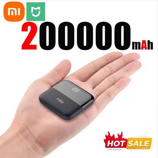 Xiaomi 20000mAh Mini Power Bank Dual Usb Portable Charger Slim with 2 Usb Port Large Capacity Mini Digital Display Power Bank