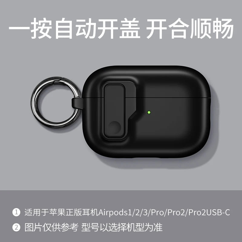 Protective Case For Airpods 4 Cover Luxury Earphone Cover Case For Apple Airpodspro2 3Air Pods Pro Shockproof Sleve With Hook ﻿