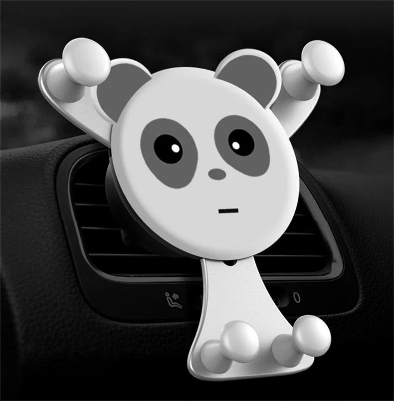 Gravity Car Phone Holder Air Vent Clip Smile Face Mount Mobile Cell Stand GPS Stand Support For iPhone 12 Pro Max Xiaomi Samsung