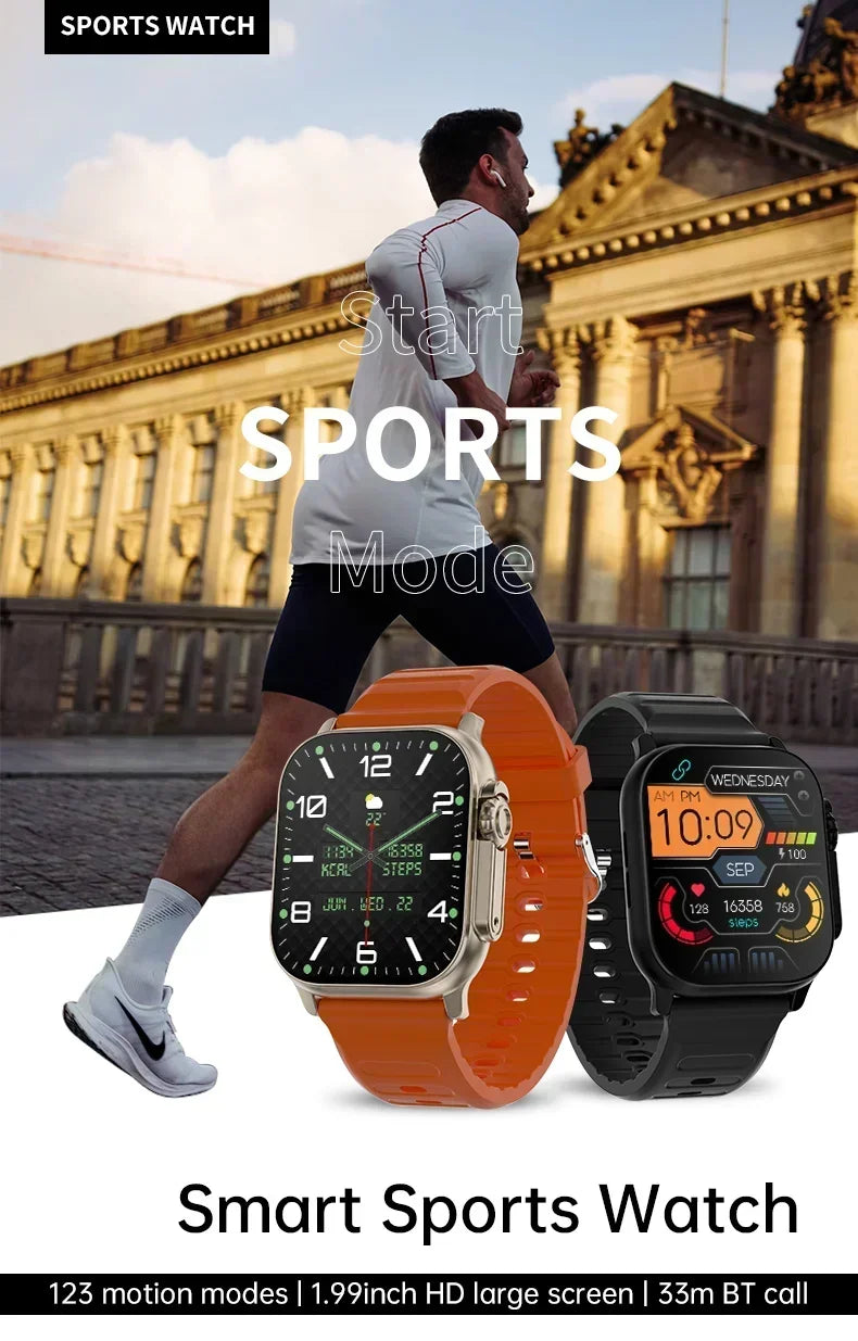 2024 Newest IWO Ultra 9 Gen 2 Smart Watch Men 49mm 2.2 Inch HD Screen GPS NFC Waterproof Smartwatch Sports Fitness Watch PK HW8