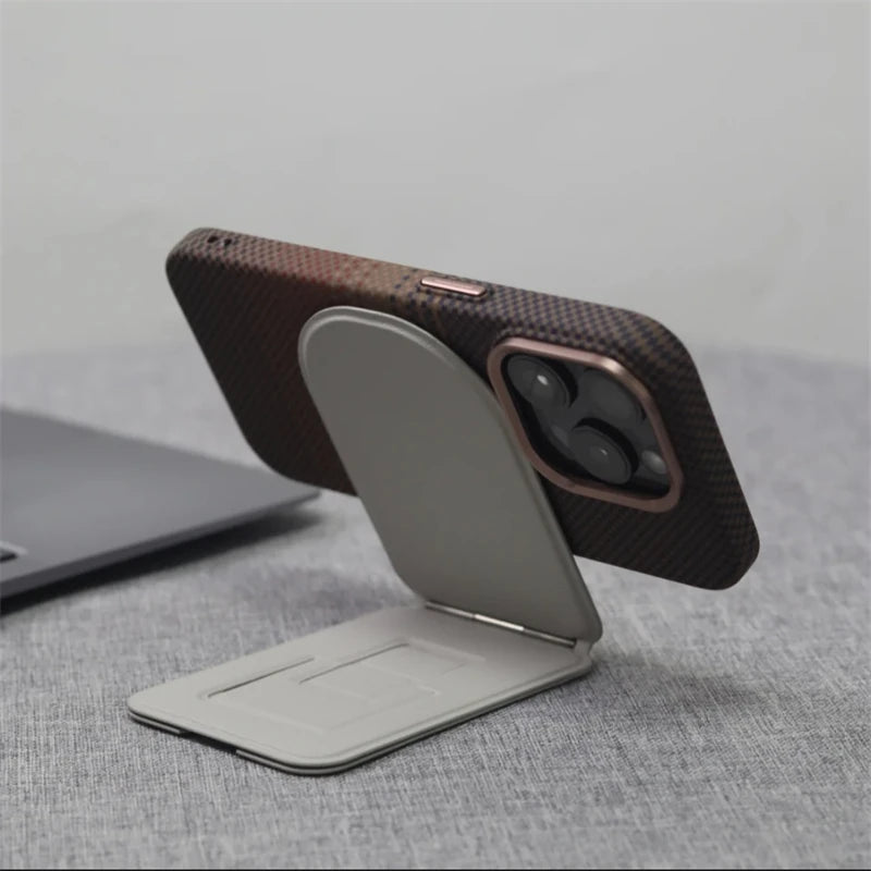 Luxury 3D Carbon Fiber Relief Magsafe Phone Case For iPhone 14 15 16 Pro Max Metal Lens Matte Wireless Charging Shockproof Cover