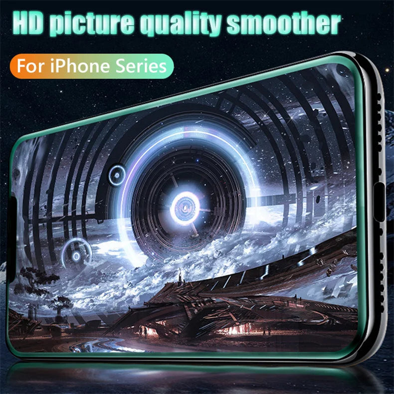 Luminous Protective Glass For iPhone 12 Pro 7 8 6s Plus X XS 11 Pro Max XR Screen Protector Airbag Tempered Glass For iPhone 11