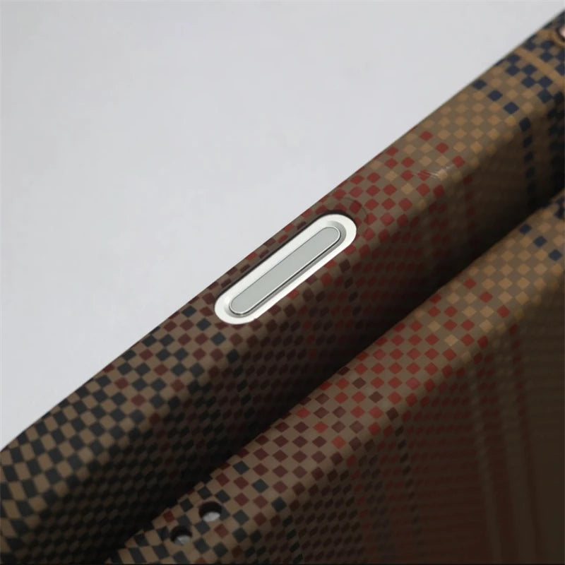 Luxury 3D Carbon Fiber Relief Magsafe Phone Case For iPhone 14 15 16 Pro Max Metal Lens Matte Wireless Charging Shockproof Cover