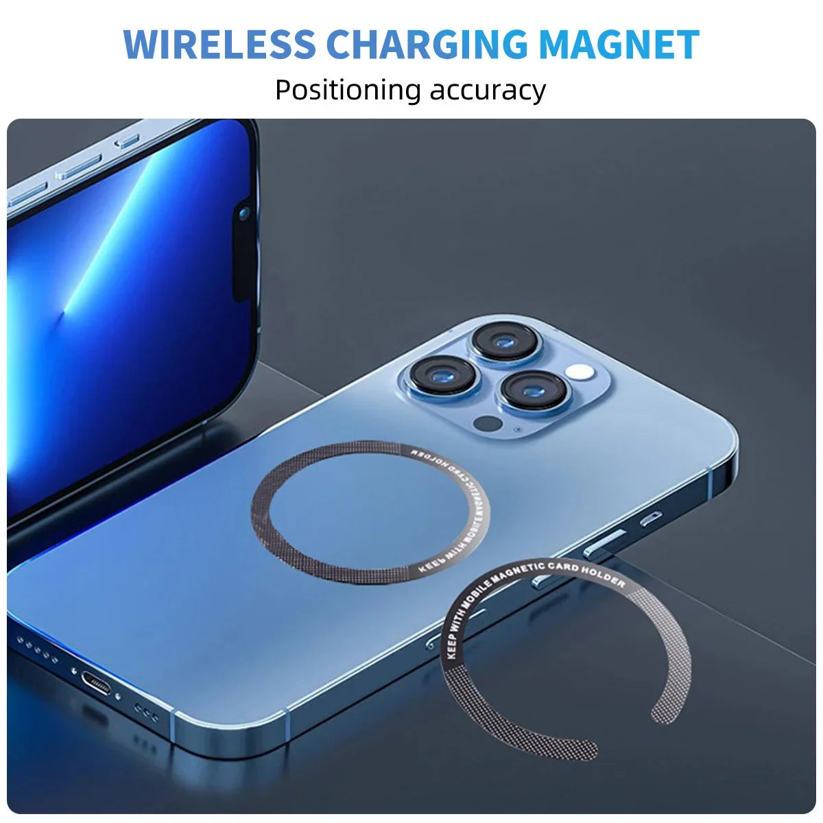 1PC/3PC/5PC Stainless Steel Universal Magnetic Metal Plate Ring For Magsafe Wireless Charger Iron Sheet Sticker Car Phone Holder