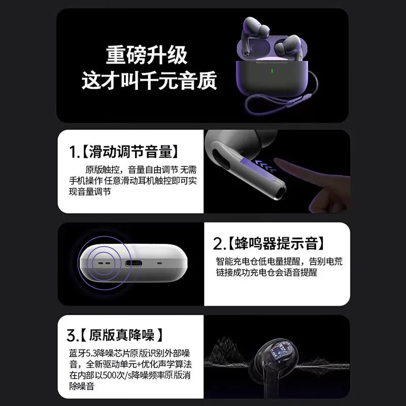 A7 Pro ANC Noise Reduction Al Display Bluetooth Earphones Stereo Earphones Sports Earphones Wreless Earphones With Microphone