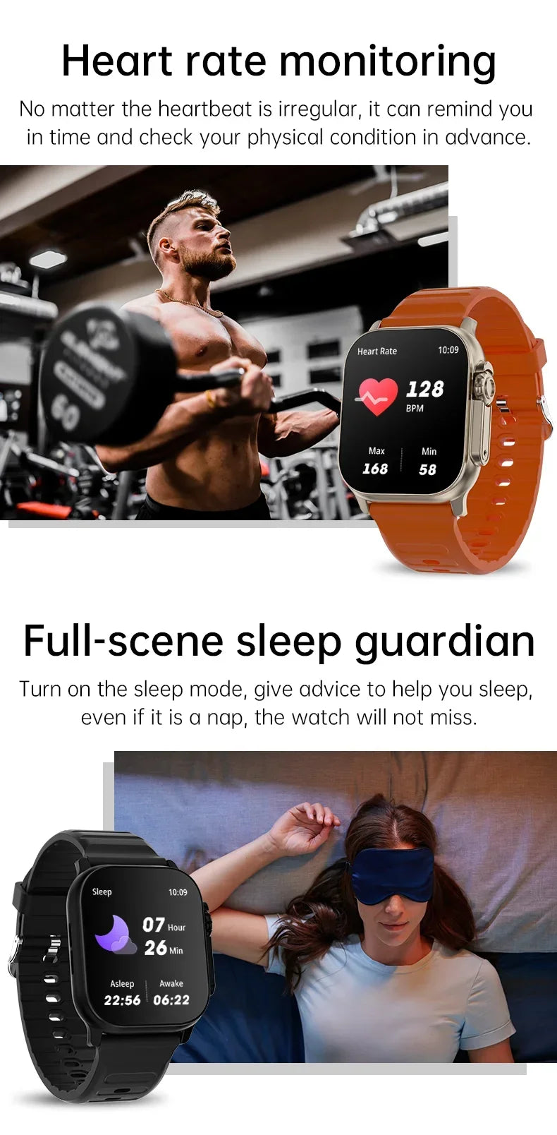 New T900 Ultra Smart Watch Men 49mm Series 9 AMOLED Screen NFC Compass Waterproof For Apple Watch IWO Ultra 9 Call Smartwatch