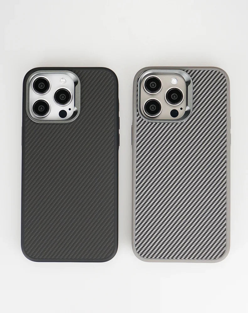 Luxury Carbon Fiber Texture Simple Phone Case For IPhone 12 13 14 15 16 Pro Max Soft Rubber Frame Cover For IPhone 16 15 ProMax