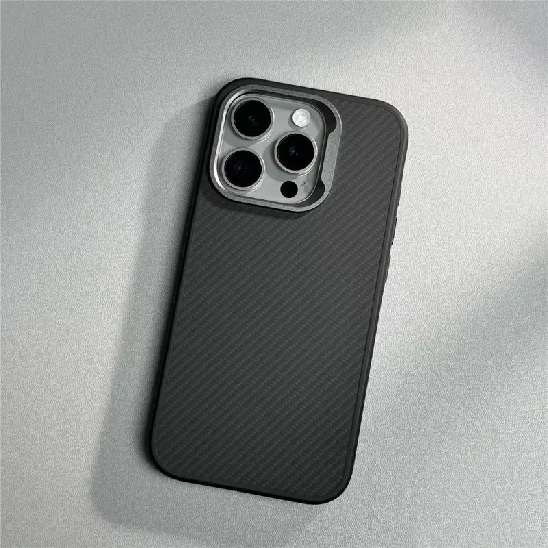 Luxury Carbon Fiber Texture Simple Phone Case For IPhone 12 13 14 15 16 Pro Max Soft Rubber Frame Cover For IPhone 16 15 ProMax