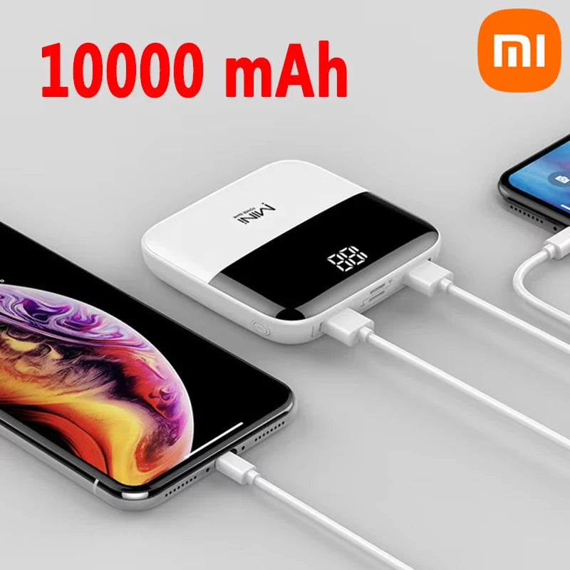 Xiaomi 20000mAh Mini Power Bank Dual Usb Portable Charger Slim with 2 Usb Port Large Capacity Mini Digital Display Power Bank