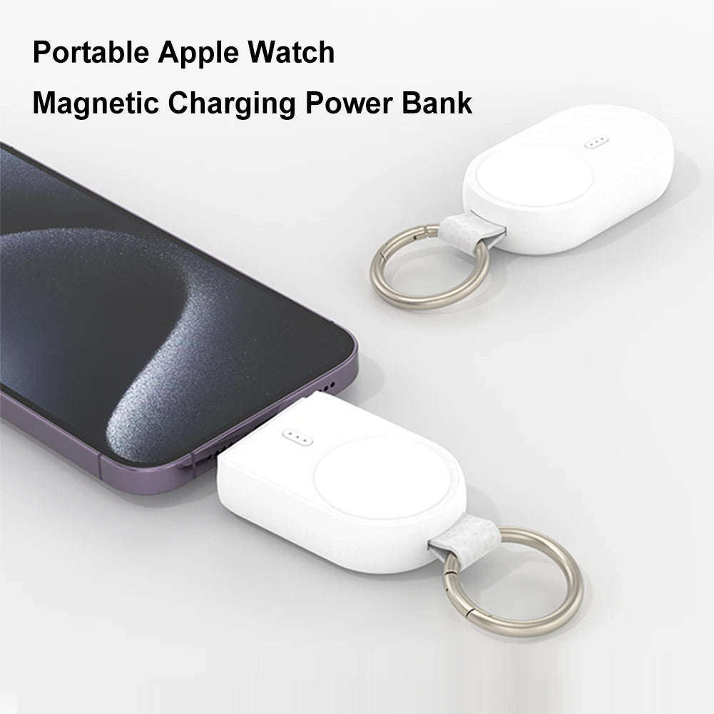 Portable Wireless Charger for IWatch with 3 LED Indicators 1200mAh Power Bank for Apple Watch Series 9 8 7 6 5 4 3 2 1 SE Ultra