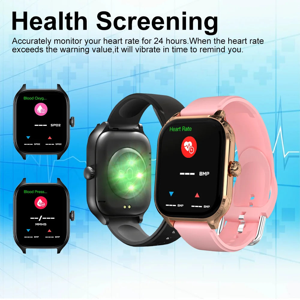 Smartwatch Dial to Answer Calls Calorie Tracking Heart Rate Blood Oxygen Monitoring Bluetooth Smart Watch