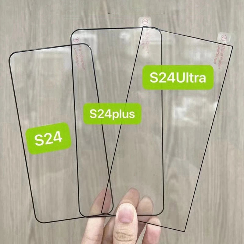 4PCS Full Cover Tempered Glass For Samsung Galaxy S24 S25 Ultra Fingerprint Unlock Screen Protector S24Plus S24+ S24 Ultra Glass