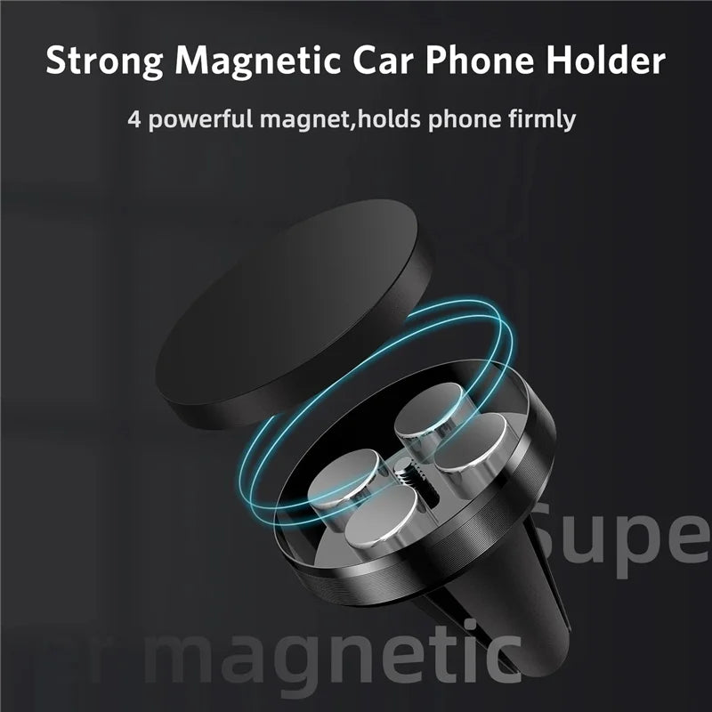 Magnetic Car Phone Holder Mount Air Vent Smartphone Mobile Stand Bracket Cell GPS Support in Car For iPhone Xiaomi Mi Samsung LG