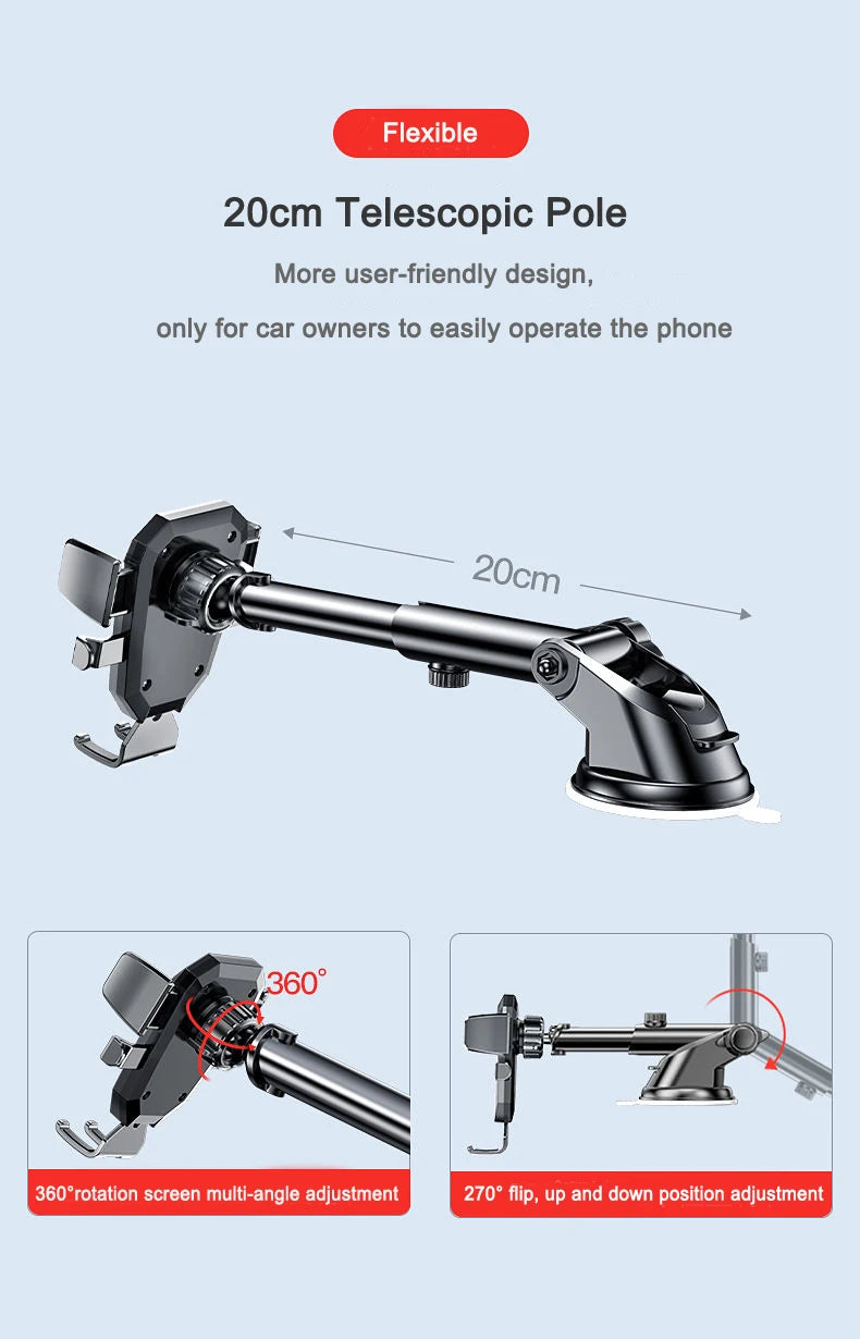 Sucker Car Phone Holder Mount Stand Suction Cup Smartphone Mobile Cell Support in Car Bracket For iPhone Xiaomi Huawei Samsung