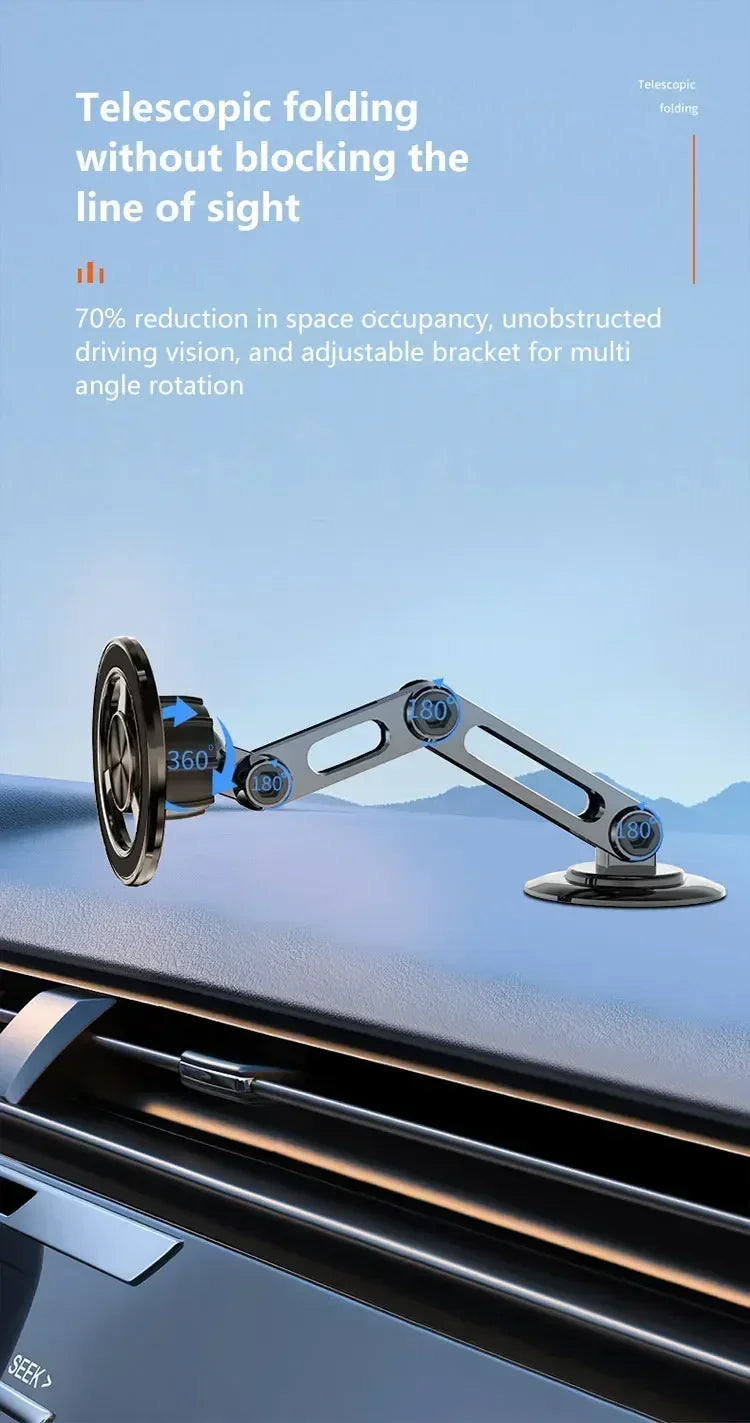 Magnetic Car Wireless Charger Stand Magnet Car Mount Fast Charging Station Phone Holder Bracket For iPhone 15 14 13 12 Pro Max