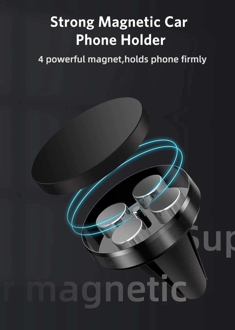 Magnetic Car Phone Holder Mount Air Vent Smartphone Mobile Stand Bracket Cell GPS Support in Car For iPhone Xiaomi Mi Samsung LG