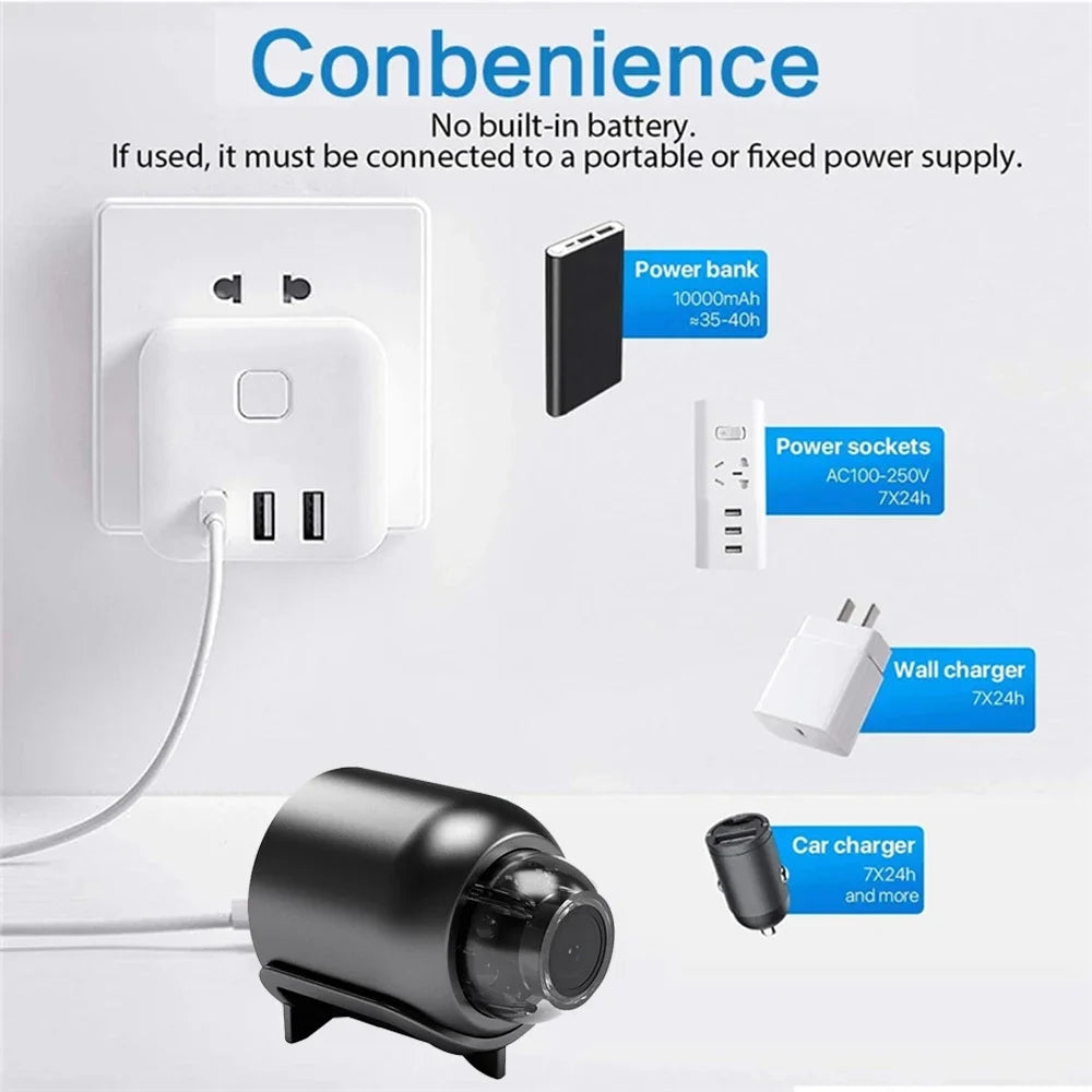 X5 Mini Camera  WiFi IP Wireless Video Recorder Security Protection Smart Home Monitoring Camera For Infants And Pets Small Cam