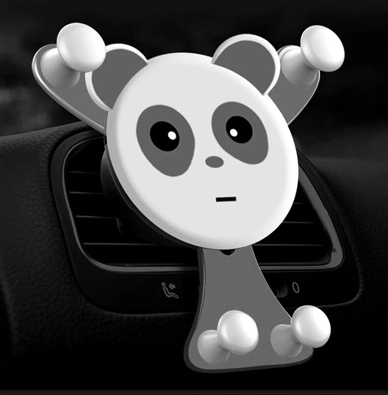 Gravity Car Phone Holder Air Vent Clip Smile Face Mount Mobile Cell Stand GPS Stand Support For iPhone 12 Pro Max Xiaomi Samsung